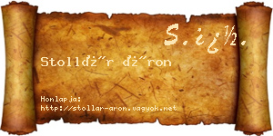 Stollár Áron névjegykártya